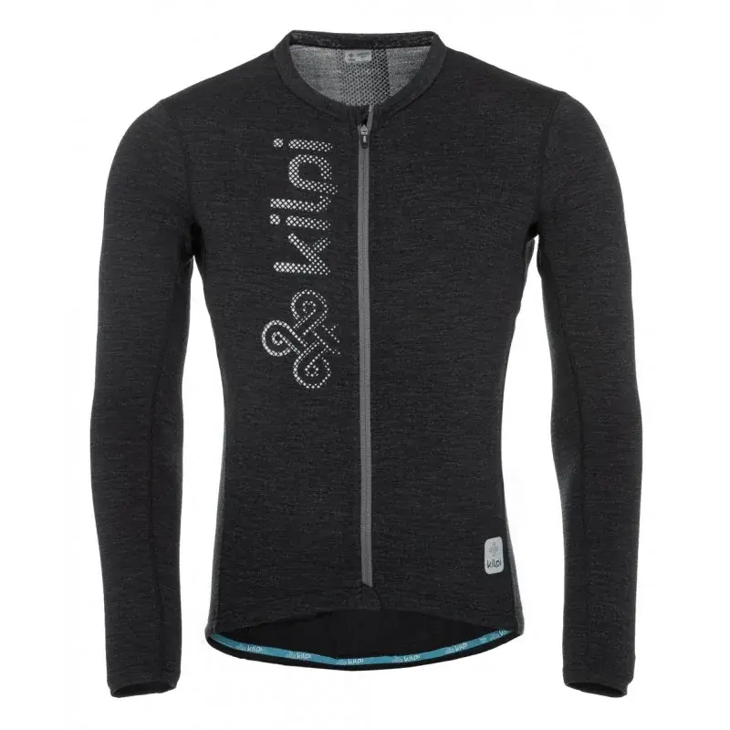 Kilpi Herren-Merino-Radtrikot Kilpi Sonet-M Dunkelgrau