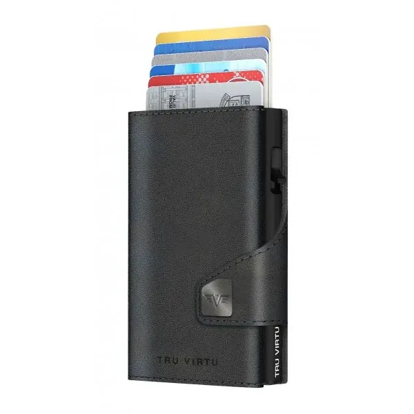 Tru Virtu Geldbörse Tru Virtu Click & Slide aus recyceltem PET schwarz