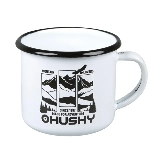 Husky Blechbecher Husky 350ml Berge weiß