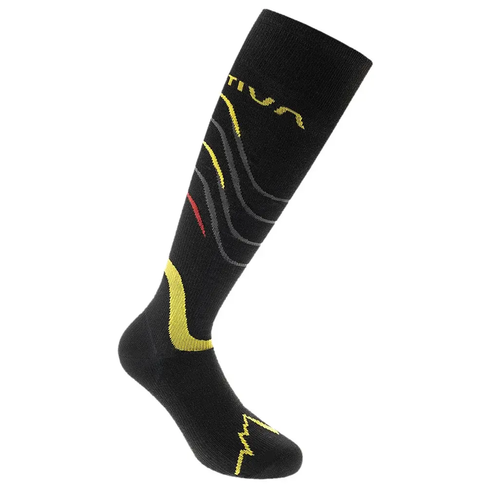 Kniestrümpfe La Sportiva Skimo Race Socks Black/Yellow