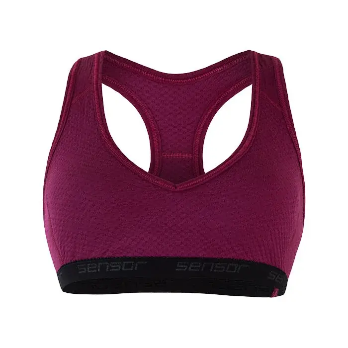 Sensor Damen-Sport-BH Sensor Merino DF lilla