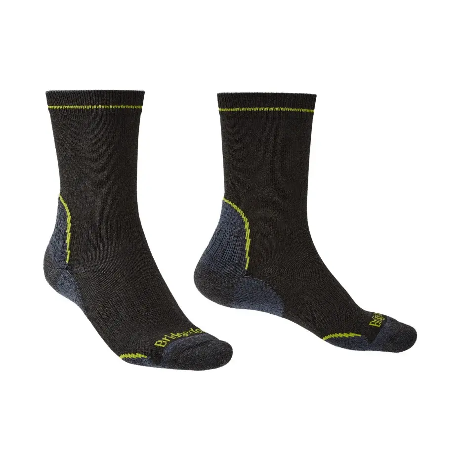 Socken Bridgedale Hike LW T2 CP Boot black/lime