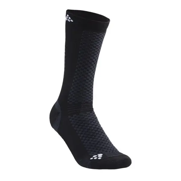 Warme hohe Socken Craft Warm 2-pack schwarz