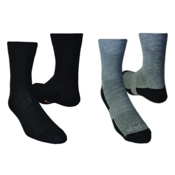 Vavrys Socken Vavrys Light Trek Coolmax 2-pack schwarz-grau