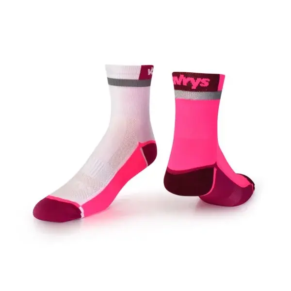 Vavrys Socken Vavrys Trek Cyklo 2-pack rosa-weiß