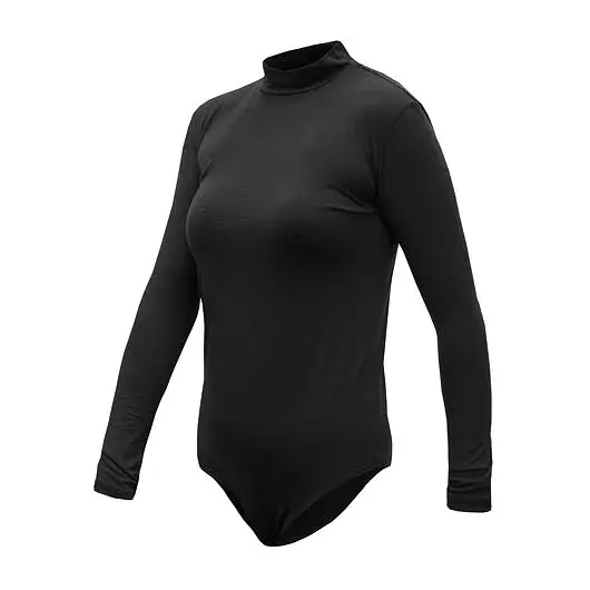 Damen-Langarmbody Sensor Merino Air schwarz
