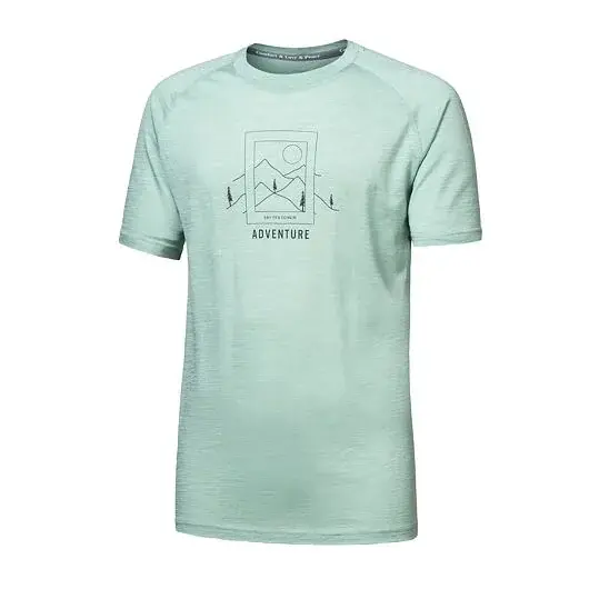 Herren-T-Shirt Sensor Merino Air SAY YES basil green