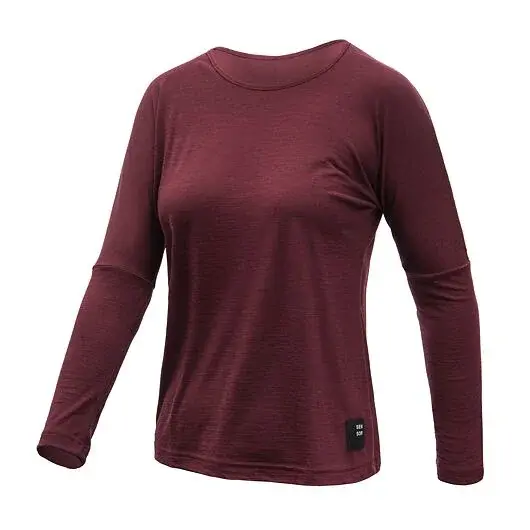 Damen-Langarmshirt Sensor Merino Air traveller port red