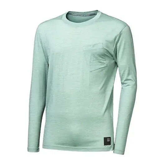 Sensor Herren-Langarmshirt Sensor Merino Air traveller basil green