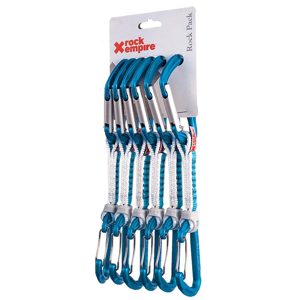 Rock Empire Expressschlingen-Set Rock Empire Komplet set Rock Pack Combi P16 Azurblau11cm 6Stk.
