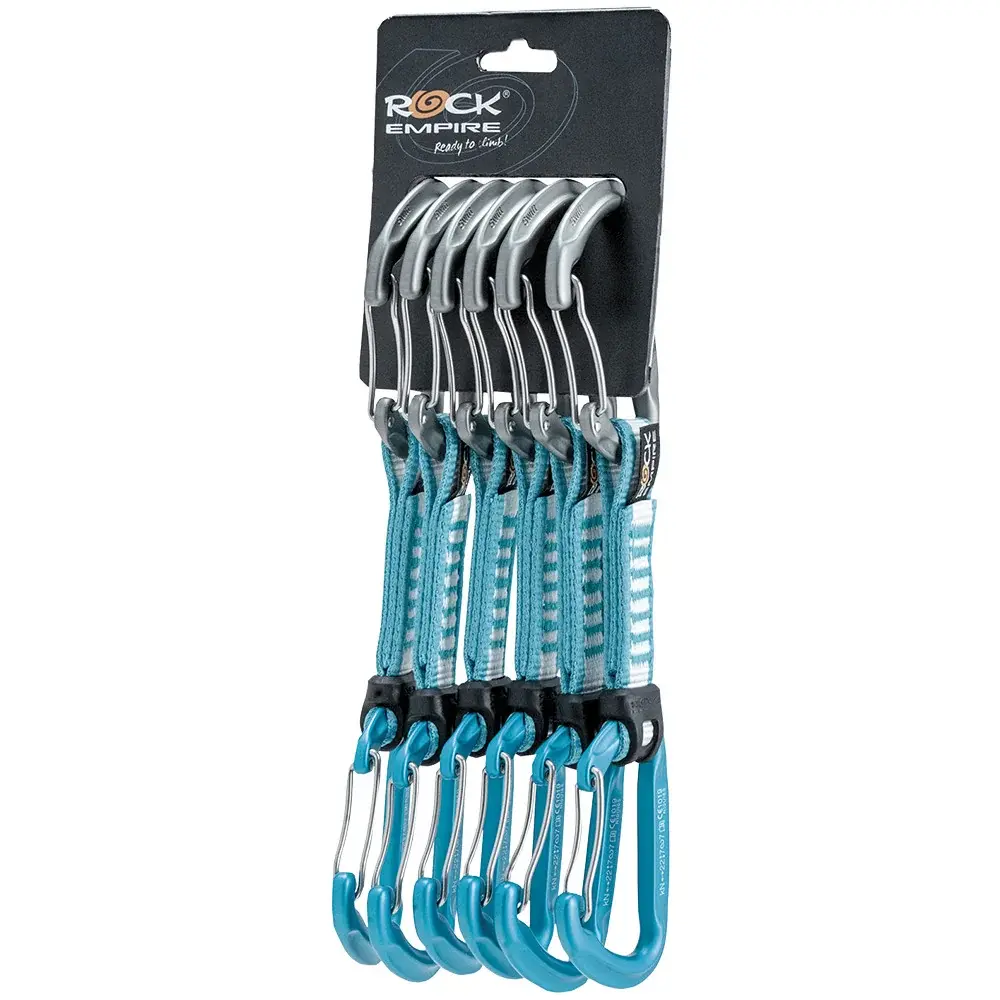 Rock Empire Expressschlingen-Set Rock Empire Set Rock Pack Swift D13 Azurblau 11cm 6Stk.