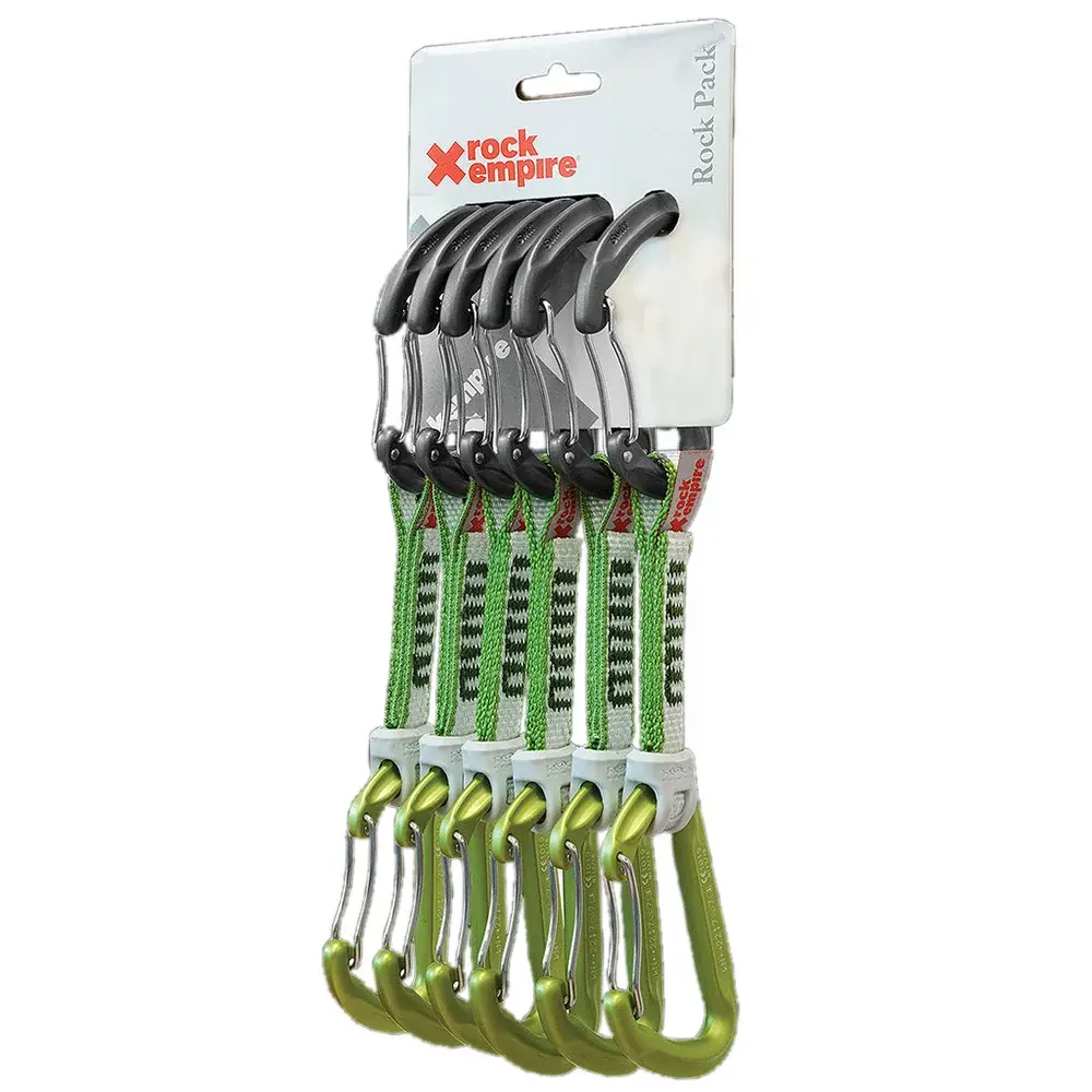Rock Empire Expressschlingen-Set Rock Empire Set Rock Pack Swift D13 Hellgrün 11cm 6Stk.