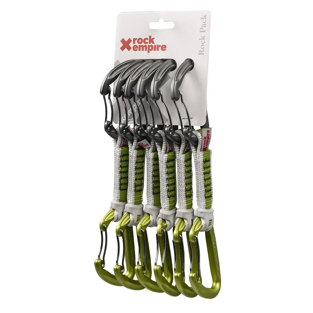 Rock Empire Expressschlingen-Set Rock Empire Set Rock Pack Swift P16 Hellgrün 11cm 6Stk.