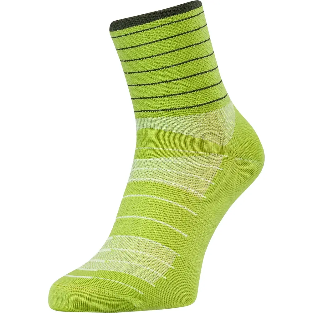 Středně vysoké cyklistické ponožky Silvini Bevera lime-olive