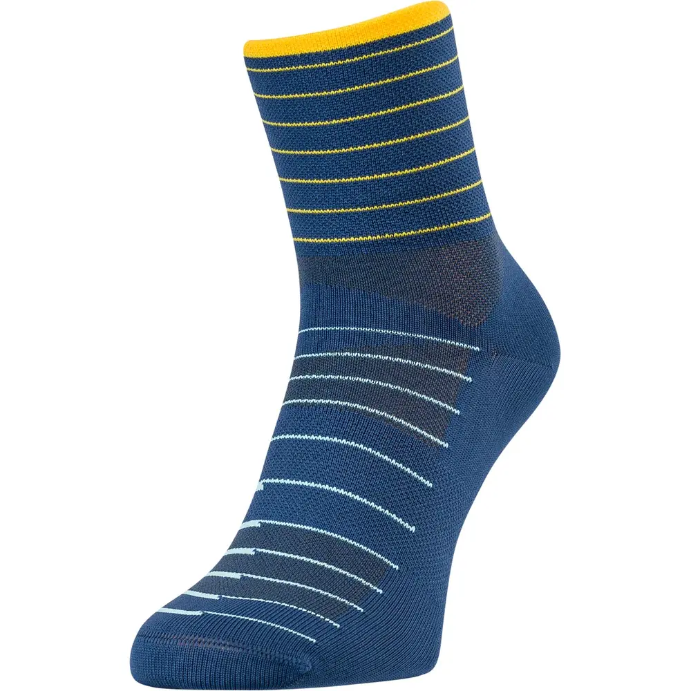 Středně vysoké cyklistické ponožky Silvini Bevera navy-yellow