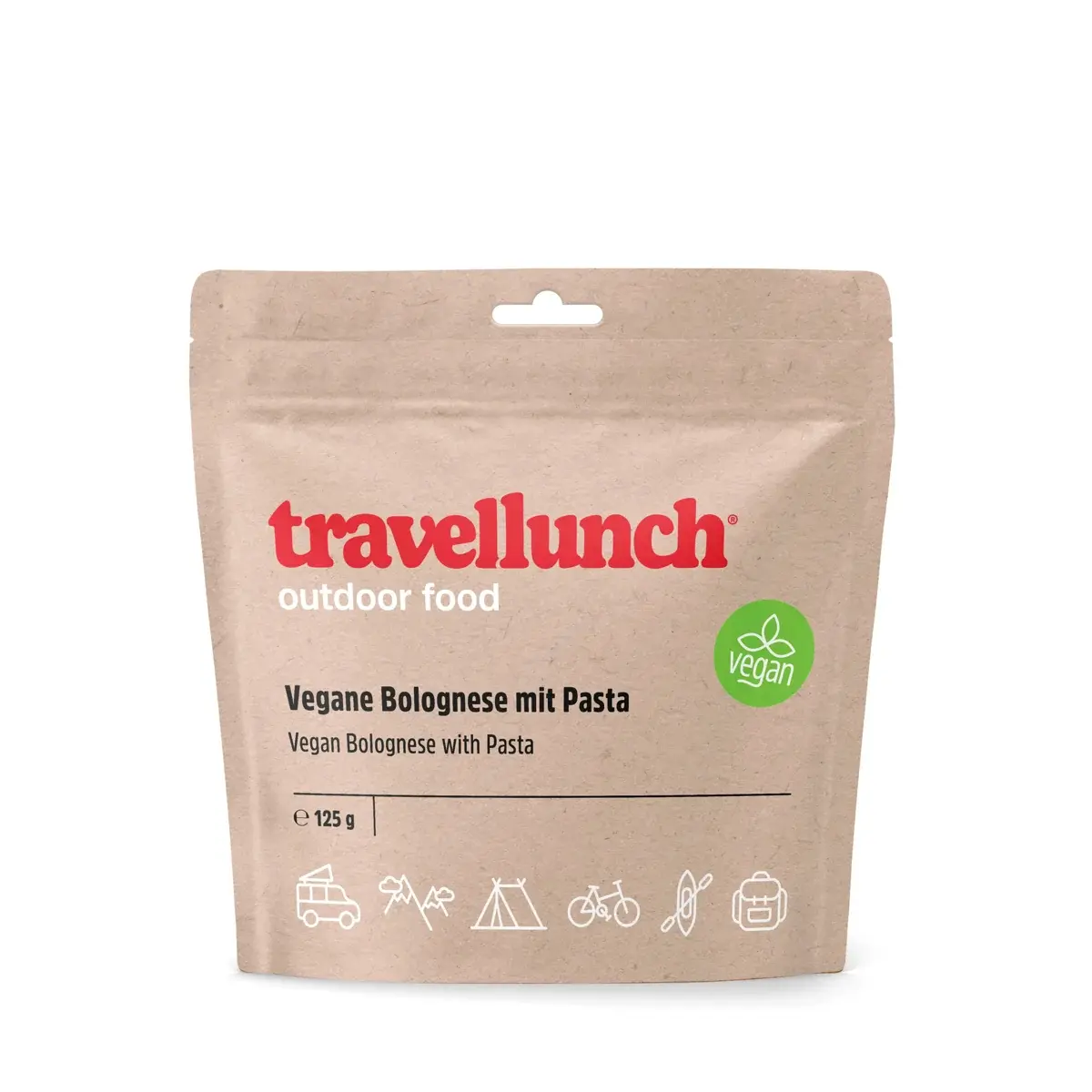 Travellunch Trekkingnahrung Travellunch Vegan Spaghetti bolognese 2 Portionen