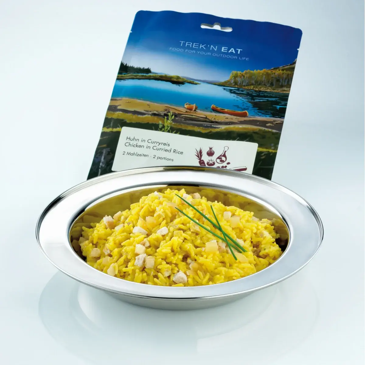 Trek´n Eat Trekkingnahrung Trek´n Eat Hähnchengeschnetzeltes mit aromatischem Curryreis (GLUTENFREI) 200g