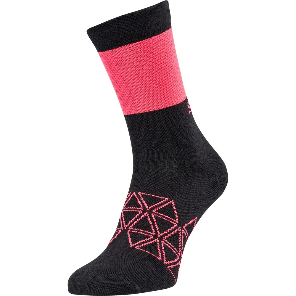 Vysoké cyklistické ponožky Silvini Bardiga black-red