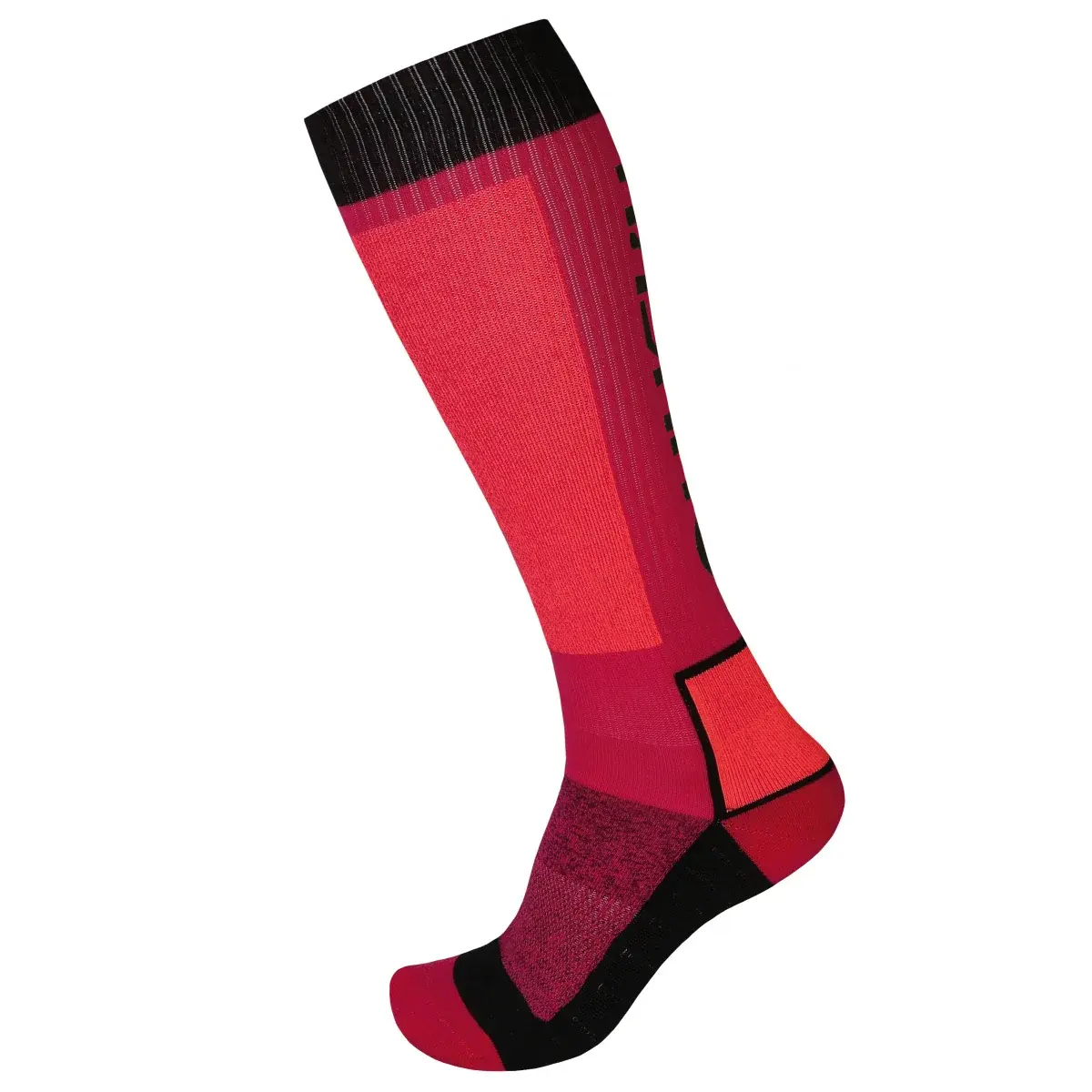 Hohe Socken Husky Snow Wool rosa/schwarz